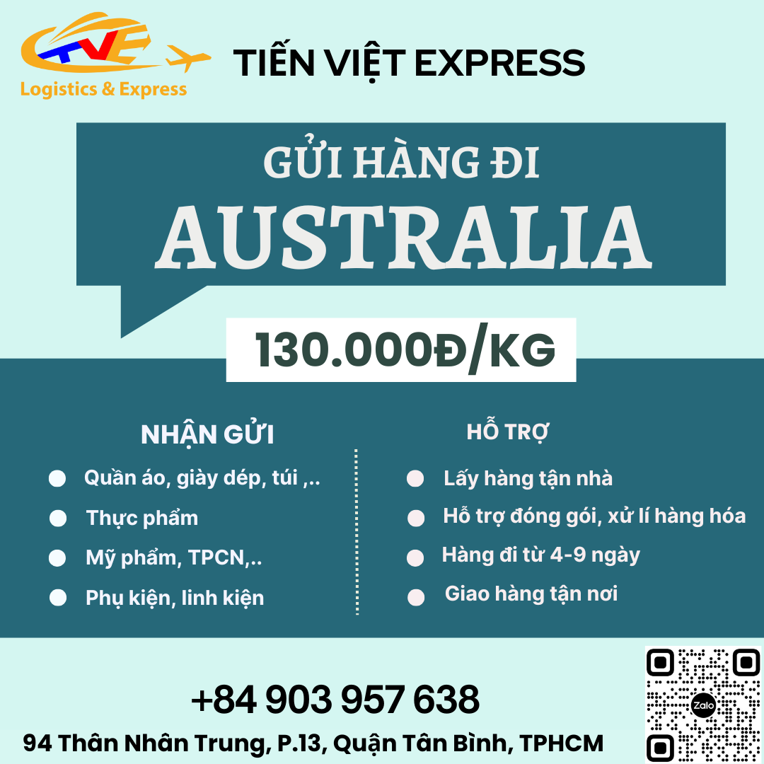 Gửi hàng đi Úc- Tiến Việt Express